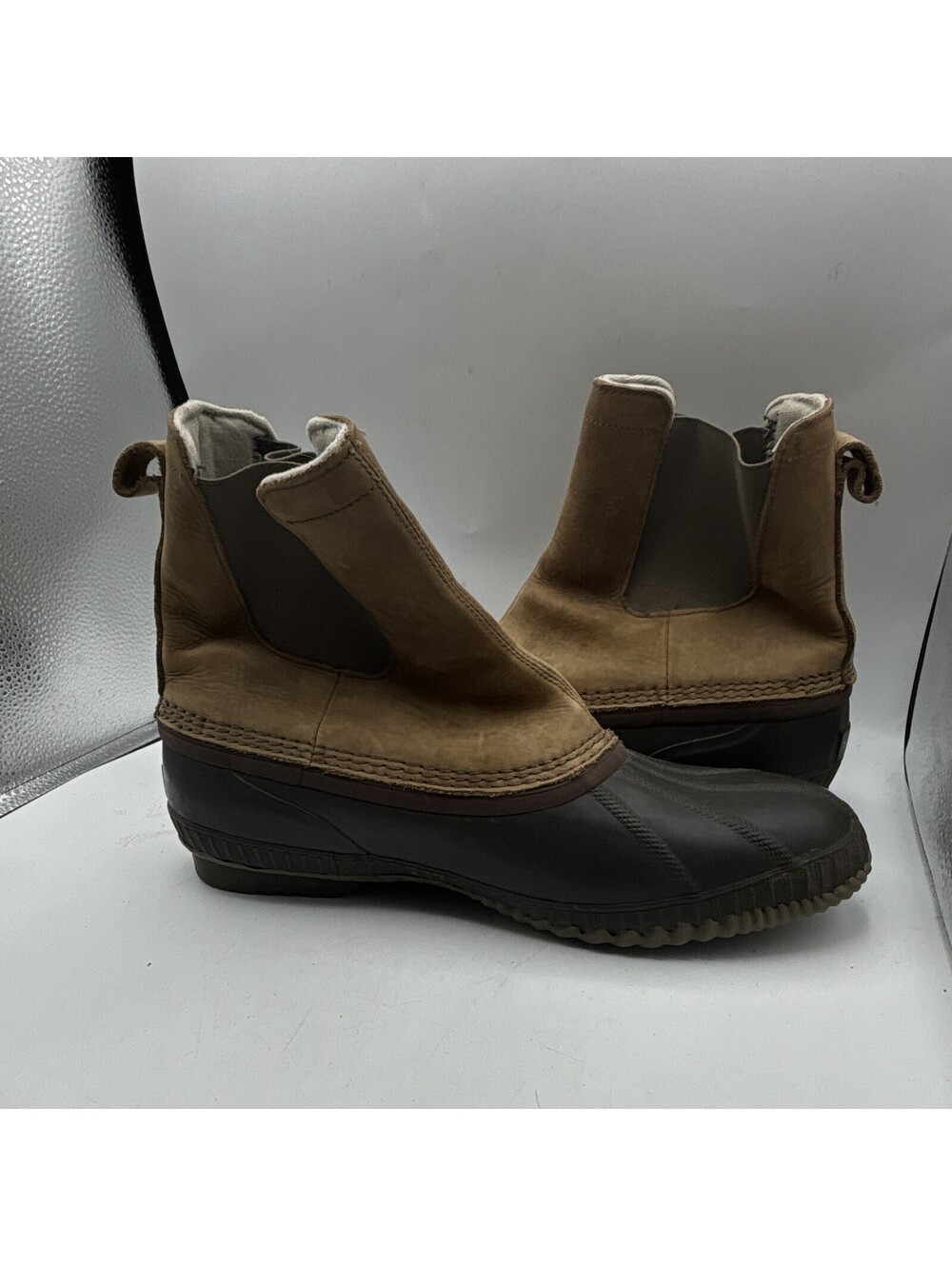 Sorel Men’s Waterproof Duck Chelsea Pull-On Ankle Boots Brown/Black Size 14 - Picture 6 of 10